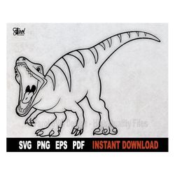 Dinosaur SVG, Tyrannosaurus Rex SVG File For Cricut, Silhouette, T-Rex Png, Vector Clipart Svg Cut File-  Instant Digita