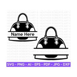 Bag Split Monogram Svg, Bag SVG, Bag Silhouette, Hand bag svg, Fashion svg, Cricut Cut File, Silhouette