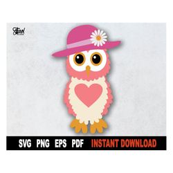 Mom Owl SVG, Owl SVG, Cute owl Svg File For Cricut, Silhouette, Mom svg Cut File, Cartoon Clipart, Sublimation PNG- Inst