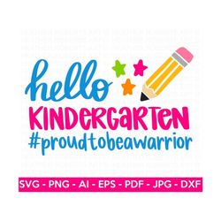 Custom Order - Hello Kindergarten SVG, School Shirt svg, Kids Shirt svg, hand-lettered, Cut File for Cricut