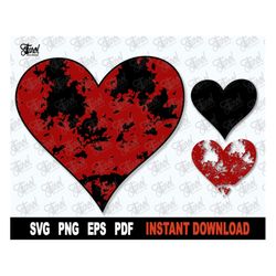 Distressed Heart SVG, Heart SVG File For Cricut, Valentines Day SVG Cut File, Love Printable Clipart, Sublimation- Insta