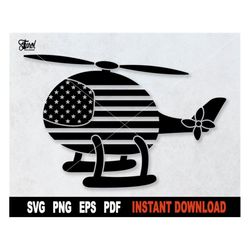 Helicopter SVG,  America Cut File,  Patriotic Clipart, Shirt Design Png Helicopter Svg File For Cricut, Silhouette- Inst