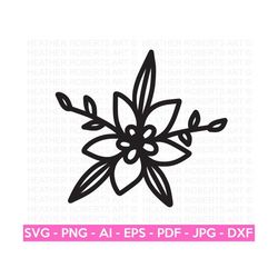 Flower SVG, Flower Decoration SVG, Flower Outline svg, Floral svg, Flowers SVG, Flower Bouquet svg, Cricut Cut Files, Si