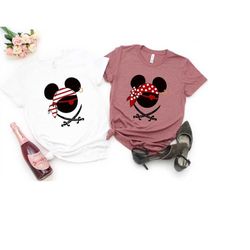 Mickey and Minnie Matching Disney Pirates Shirt, Disney Pirates of Caribbean T-Shirt, Disney Cruise Matching Shirt, Pira