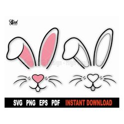 Bunny Ears SVG, Easter Svg File For Cricut, Silhouette, Easter SVG Clipart, Ears Cut File, Spring Svg- Instant Digital D