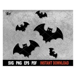 Bat Svg, Bat Svg file For Cricut, silhouette, Spooky Holiday, Halloween Svg File, Vector Clipart, svg Cut File-  Instant