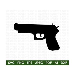 Pistol Gun Svg, Gun Svg, Pistol Gun Clipart, Shooting Svg, Pistol gun Silhouette Svg, Hunting Svg, Rifle Svg,Cut File Cr