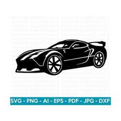 Sports Car SVG, Sports Car Silhouette, Luxury Car svg, Racing Car svg, Sports Car Clipart, Cut Files for Cricut, Silhoue