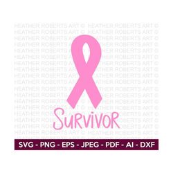 Cancer Survivor Ribbon SVG, Cancer SVG, Breast Cancer SVG, Awareness Ribbon svg, Pink Ribbon svg, Stay strong svg, Cut F