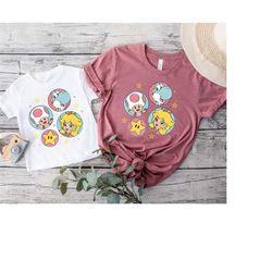Mario Princess Girls Shirt, Princess Peach Mario Shirt, Princess Peach T-Shirt, Super Mario Shirt, Mario Group Birthday