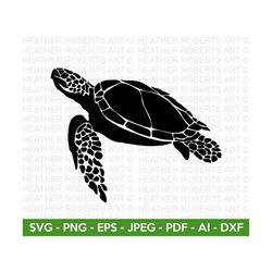 Turtle SVG, Sea Turtle SVG, Ocean svg, Sea Animal, Monogram, Turtle Clipart, Aquatic, Cut File For Cricut,Silhouette