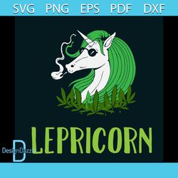 Lepricorn Svg, Trending Svg, Unicorn Svg, Smoking Unicorn Clipart, Silhouette Svg, Cricut Svg Files