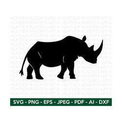 Rhino Svg, Rhinoceros Svg, Rhino Silhouette, Kids Shirt Design svg, Rhino Clipart svg, Cut File Cricut, Silhouette