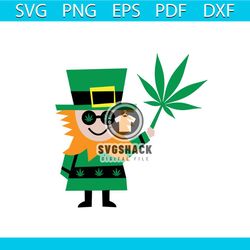 St Patrick Cannabis Svg, St Patricks Day Svg, Cannabis Svg, Cannabis Clipart, Silhouette Svg, Cricut Svg Files