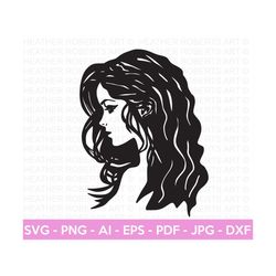 Woman Portrait SVG, Woman Doodle SVG, Lady Doodle svg, Hand-drawn SVG, portrait svg, Cut File Cricut, Silhouette, Instan
