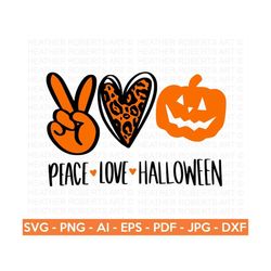 Peace Love Halloween SVG, Cute Halloween SVG, Halloween Shirt svg, Ghost, Halloween Costume, Ghost Vibes, Halloween Vibe