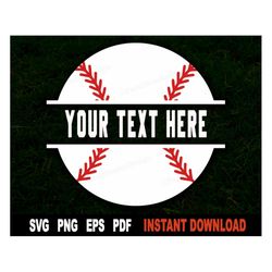 Baseball SVG File For Cricut, Baseball Split Monogram Svg, Baseball svg Cut File, Sublimation PNG - Instant Digital Down