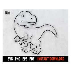 Dinosaur SVG, Tyrannosaurus Rex SVG, Outline Dinosaur SVG File For Cricut, Silhouette T-Rex Png Clipart Cut File,  Insta