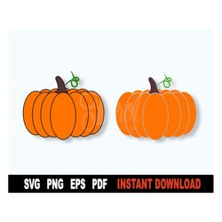 Pumpkin SVG Cut File, Thanksgiving SVG File For Cricut, Silhouette, Halloween Svg,  Vector Fall SVG Clipart - Instant Di