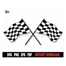 Checkered Flag Svg, Racing Flags Svg File For Cricut, Silhouette, Racing life svg, Sport Clipart, Vector File- Instant D