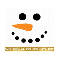 Snowman Face SVG, Christmas SVG, Christmas Family Shirts SVG, Christmas Ornament svg, Christmas Design svg, Winter svg,