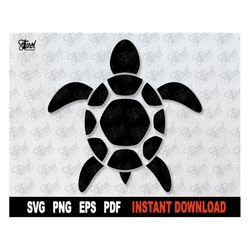 Turtle SVG, Turtle Clipart, Sea Turtle SVG File For Cricut, Silhouette Png Clipart Cut File,  Instant Digital Download