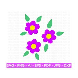 Flowers Svg, Floral SVG,  Flower Clipart svg, Flower Colored svg, Cut Files for Cricut, Silhouette
