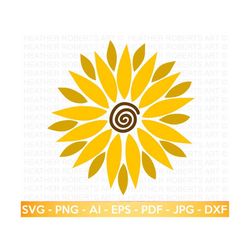 Sunflower SVG, Flower Svg, Digital Download, Clipart, Distressed Sunflower, Svg File Cricut, Png, Dxf,Eps, Silhouette, C