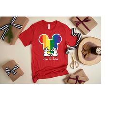 Disney Love is Love Shirt, LGBT Shirt, Rainbow Tee Shirt, Love is Love Shirts, Love is Love T-shirt, Kindness Shirts, Ga