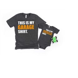 This Is My Working In The Garage With Dad Shirt, Daddy And Me Shirts, Garage Shirts, Father And Son Shirts, Dad Son Gift