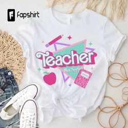 Personalized Pink Teacher Shirt, Barbie Teacher Shirt, Back to School Shirt, Teacher Life Sweatshirt, Gift for Teacher,