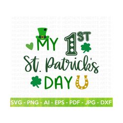 My First St. Patrick's Day SVG, Onesie SVG, lucky svg, St. Patrick's Day SVG, St. Patrick's Day Onesie svg, Clover svg,