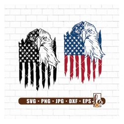 Eagle With American Flag Svg | American Flag Svg | Eagle Svg | Eagle Through Flag Svg | Patriotic Eagle Flag SVG | Digit