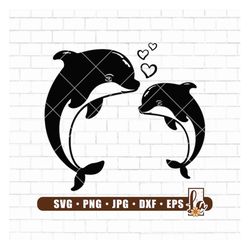 Cute Dolphin SVG | Baby Dolphin Svg | Sea Animals Svg | Vacation Summer Tropical Ocean | Dolphin Svg Files for Cricut |