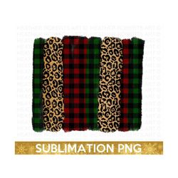 christmas buffalo plaid and leopard sublimation png background, leopard pattern png, red plaid pattern, frame png, subli