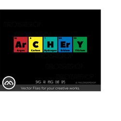 Archery SVG Periodic table -  Archery svg, bow and arrow svg, hunting svg, arrow svg, archery clipart, target svg, arche