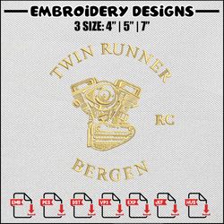 Twin logo embroidery design, Embroidery design, Embroidery files, Embroidery shirt, Digital download