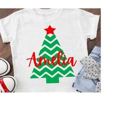 Christmas tree svg, KiDS Christmas svg, SVG, DXF, EPS, chevron svg, girls christmas svg, Christmas, dxf, shorts and lemo