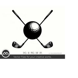 Golfer SVG Stick and ball - golf svg, golfing svg, golfer svg, golf clipart, golf vector, golf ball svg, dxf, png