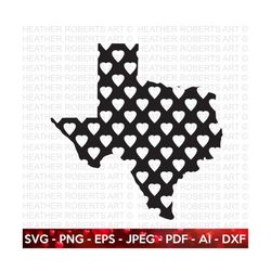 Texas Heart Pattern Design SVG, Texas Svg, Texas Clipart, Texas Silhouette, Texas Shape svg, Texas Design Svg, Cut File