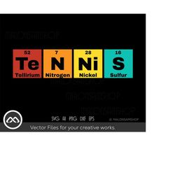 tennis svg periodic table - tennis svg, tennis ball svg, tennis mom svg, tennis racket svg, love tennis svg for lovers