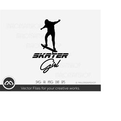Cool Skateboard SVG Skater Girl - skateboarding svg, skater svg, skateboarder svg, skateboard clipart digital files