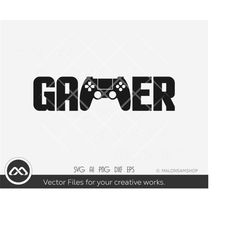Gamer SVG Gamer logo - gaming svg, gamer svg, video game svg, controller svg, gamer png, dxf, eps, cut file