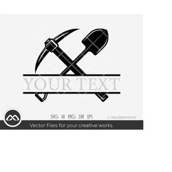 Mining SVG Your text Custom - Miner svg, pickaxe svg, png, silhouette, clipart, digital print, cut file