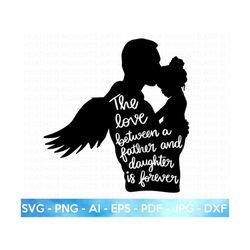 Father Daughter SVG, Angel Wings SVG, Father Daughter Quotes, Hand-lettered quote, Father in Heaven, Cut Files for Cricu
