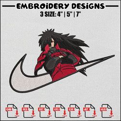 Madara embroidery design, Nike desgin, Naruto design, Embroidery files, Embroidery shirt, Digital download