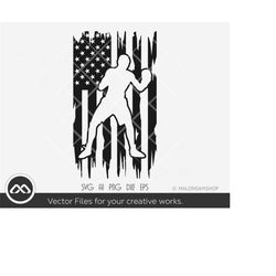 boxer silhouette us flag svg - boxing svg, boxer svg, kick boxing svg, png, cut file for lovers