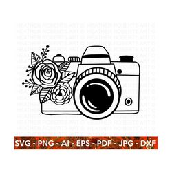 Camera SVG, Photographer SVG, Photography SVG, Floral, Photo Taking svg, selfie svg, Photographer Shirt svg, Cut Files F