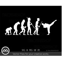 Taekwondo SVG file Evolution - taekwondo svg, martial arts svg, karate svg, silhouette, png, cut file