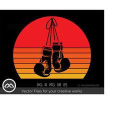 retro boxing gloves svg, boxing svg, boxing cut file, boxing clipart, boxer svg, png for lovers